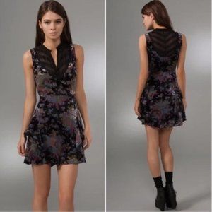 Free People Falling Leaves Velvet Burnout Dress